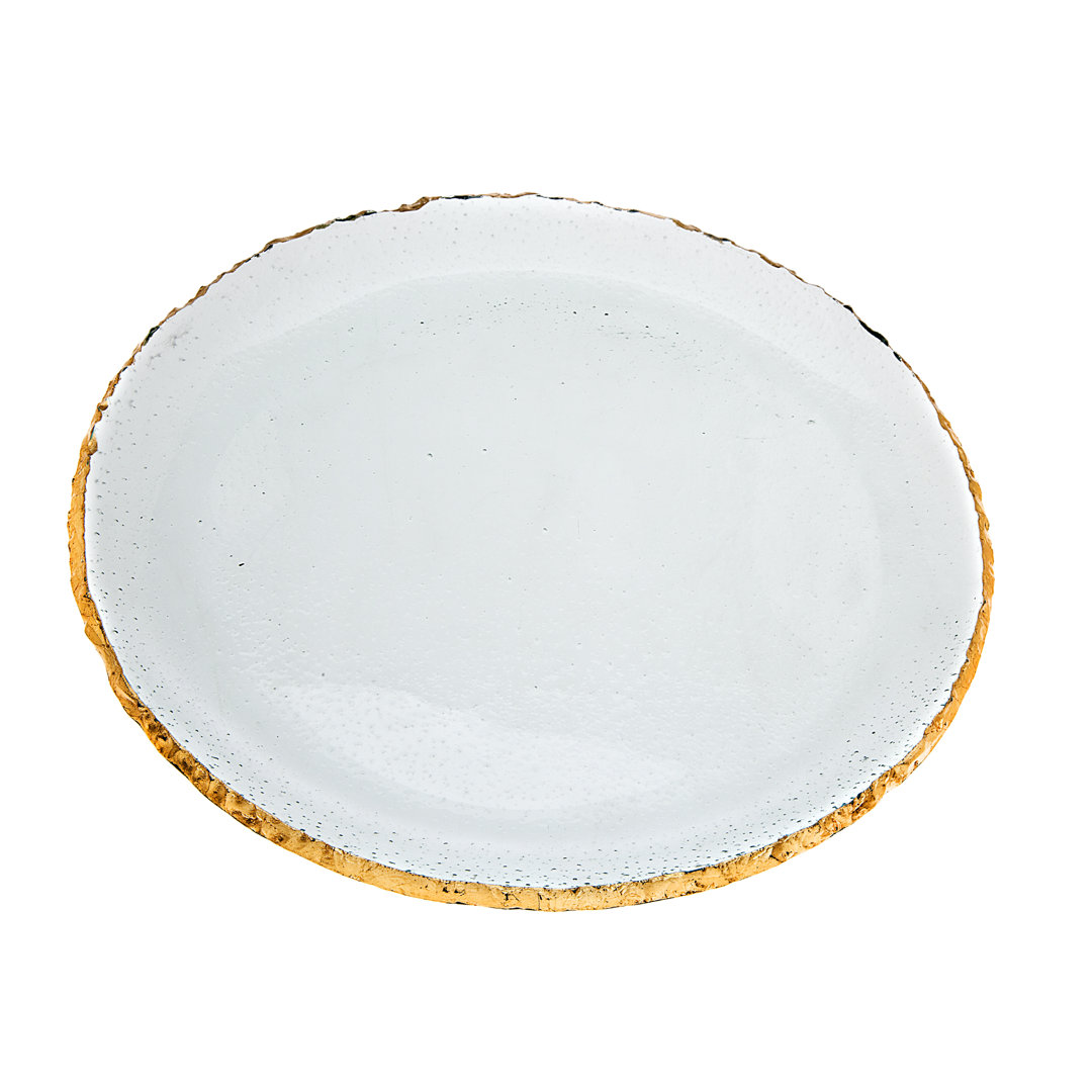 Harper Gold Raw Edge Charger Plate Godinger Silver Art Co