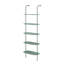 Corle 72" H x 24" W x 12" D 5-Tier Ladder Iron Bookcase Sage Green-606479205