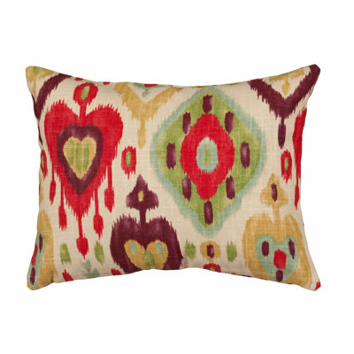 Ikat Cotton Blend Throw Pillow
