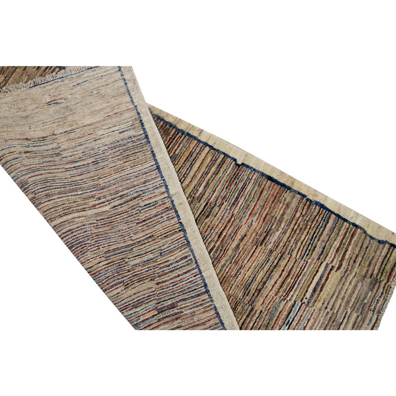 Hand Knotted Wool Area Rug in Multi