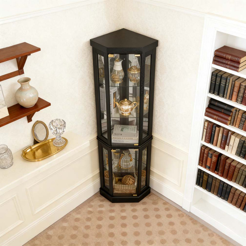 Vitrine de coin lumineuse, Noir