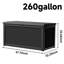 260 Gallon Rattan-style Lockable Deck Box With Hydraulic Soft-close Lid, Water Resistant Resin-125912859