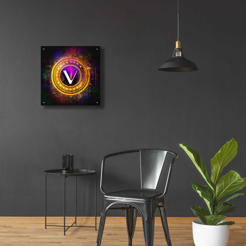 Art mural en verre Vechain Crypto Halo, H 24 po x l 24 po