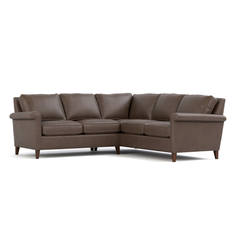 Belleville Leather Sectional, Alameda Cork Genuine Leather