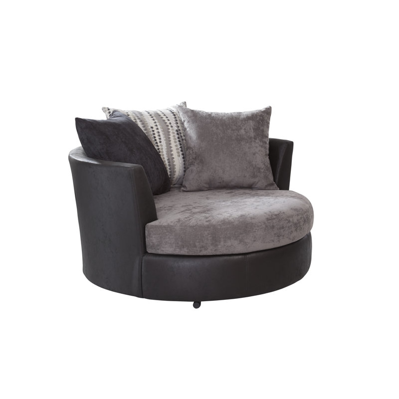 Fauteuil demi-tonneau pivotant de 57 po de largeur