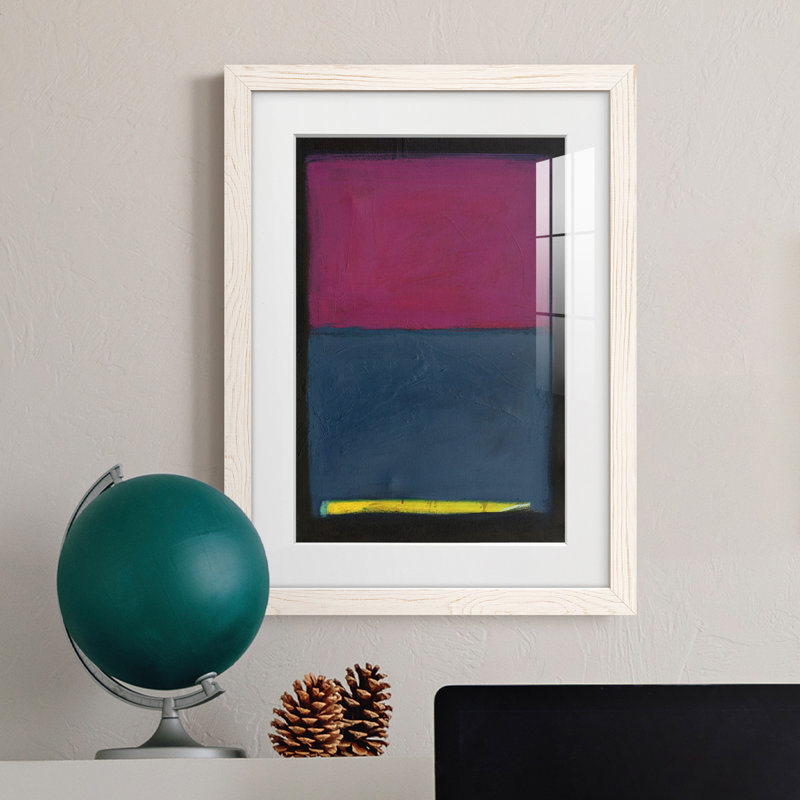 Contemplation II - Peinture encadrée, Cadre blanc, H 37,5 po x l 27,5 po x P 1 po
