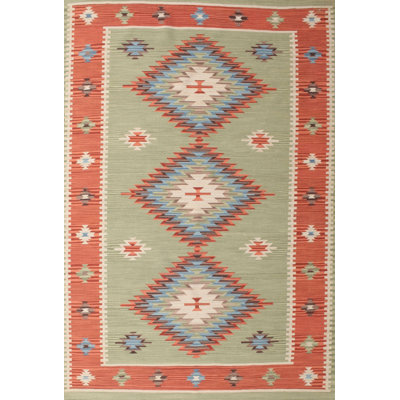 Tapis beige/orange contemporain
