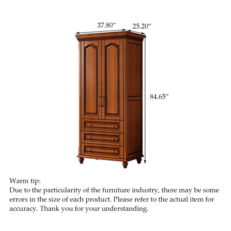 Armoire de rangement moderne à deux portes en acajou minimaliste