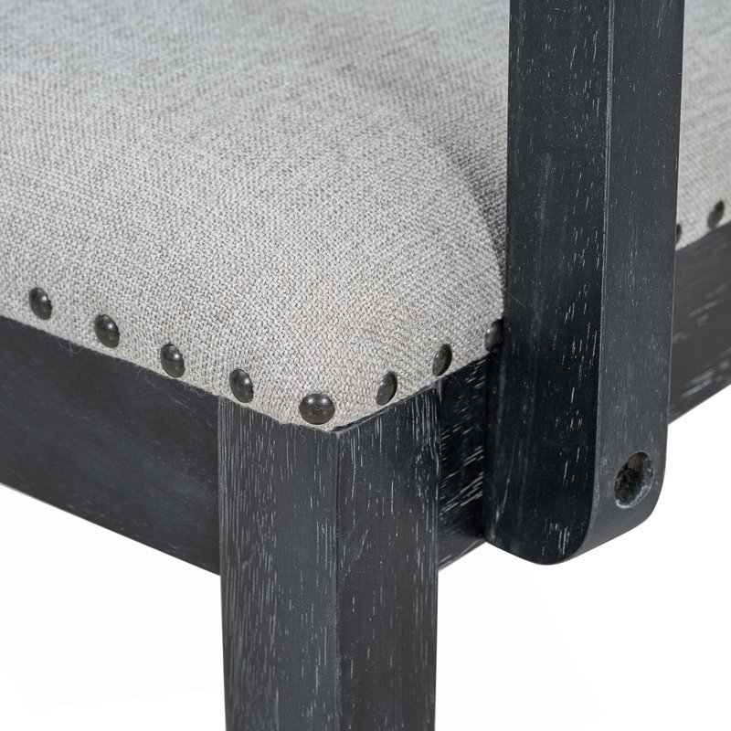 Ensemble de table de salle à manger extensible rustique de 84 pouces avec rallonge amovible de 24 pouces, 6 chaises de salle à manger rembourrées sans accoudoirs et 2 chaises rembourrées, 9 pièces