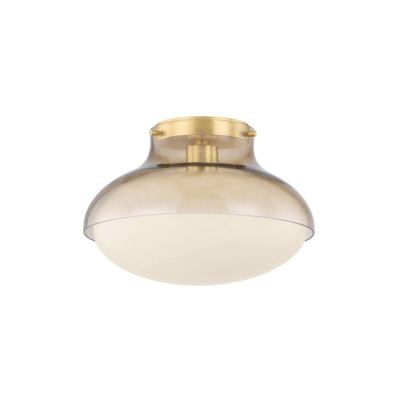Mitzi Gianna 12.5 inch wide 1 Light Flush Mount in Aged Brass