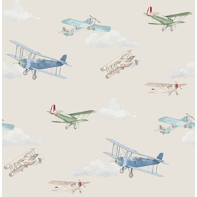 Aeroplanes Beige Skies Wallpaper