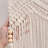 Boho Macrame Cotton Window Valance with Tassels, 52” W x 21” L – Natural Woven Curtain Topper