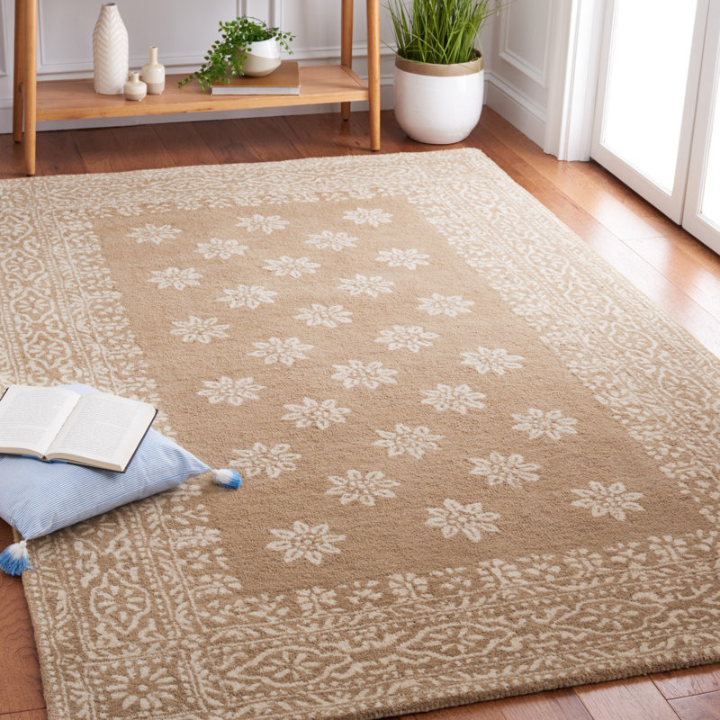 Aletse Martha Stewart Hand Tufted Wool Oriental Rug, Rectangle 5' x 8'