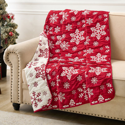 Snowflakes Throw Accessory, 50x60 Inch
