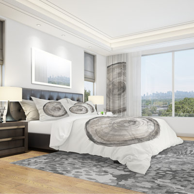 Rustic Polyester Weave / Muslin Abstract Duvet Cover
