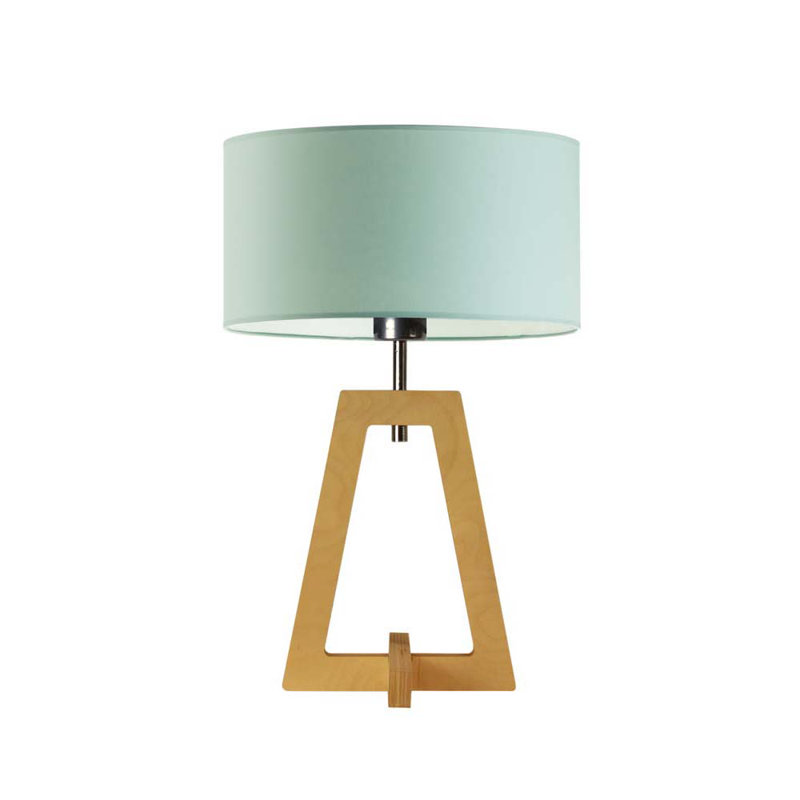 Addilyne Solid Wood Table Lamp, Oak, Mint
