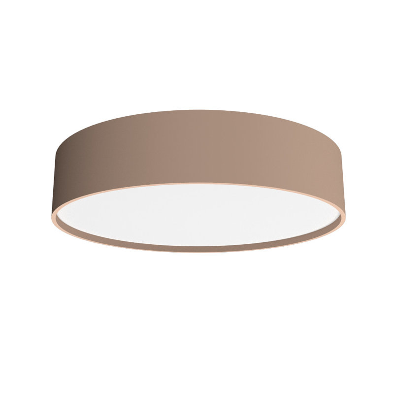 Cilíndrica 1 - Light LED Flush Mount, Organic Cappuccino, 5.85" H x 27.3" W x 27.3" D