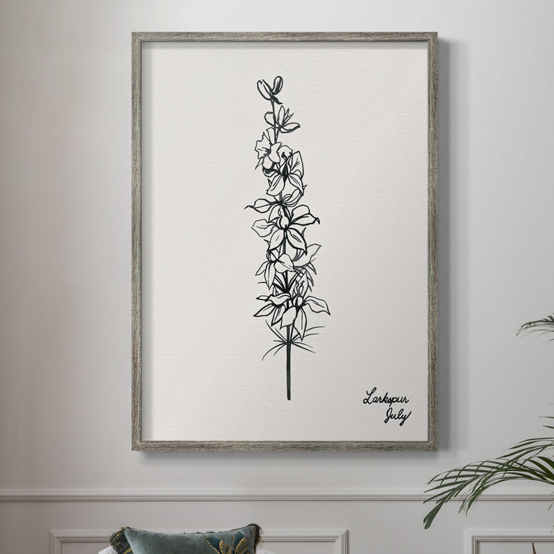 «Annuel Flowers VII», reproduction encadrée - bois massif, H 30 po x l 24 po