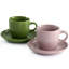Ensemble tasse à café et soucoupe en grès 3 oz Mr.