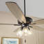 Ventilateur de plafond standard à 5 pales 52 po avec chaînette et ensemble d’éclairage inclus Evangeline