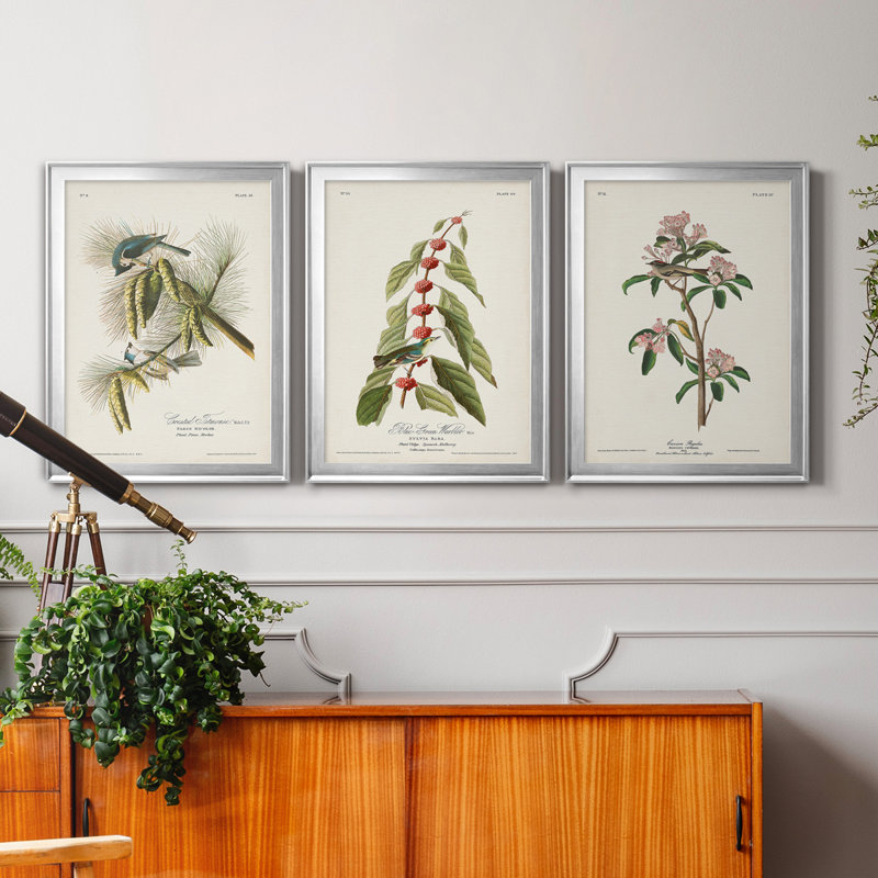 Pl. Ensemble de 39 reproductions d'art sur toile encadrées, H 30,5 po x l 127,5 po x P 4,5 po, Argent