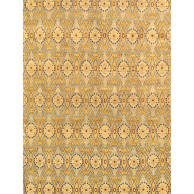 Hand Knotted Wool Ikat Indoor Rug