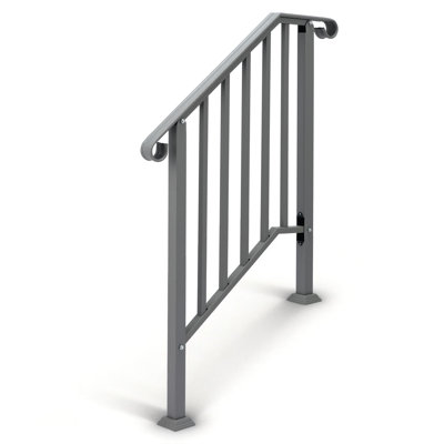Sliver 2-Step Iron Stair Handrail