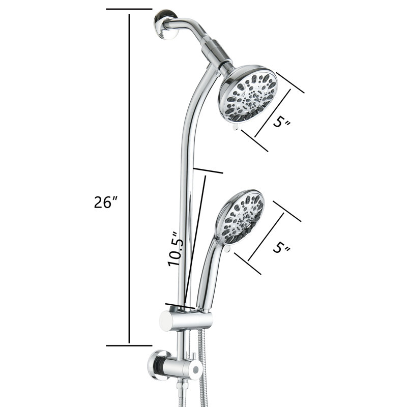 Dual Shower Head 1.8 GPM GPM, Chrome