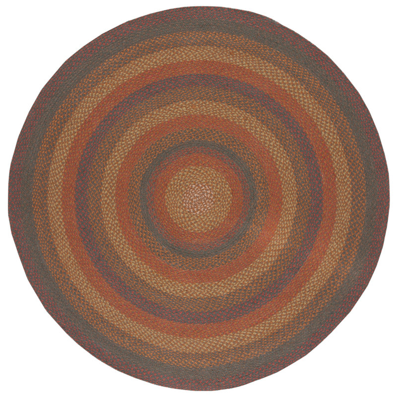 Tapis en jute tissé à plat Indyah, Rond 6 pi