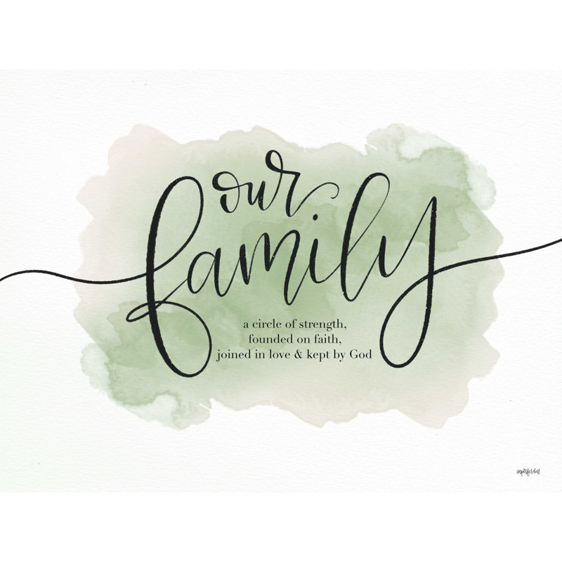Our Family - Impression sur toile tendue, H 30 po x l 40 po