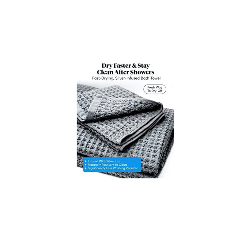 Dyma Cotton Blend Bath Towel, Gray