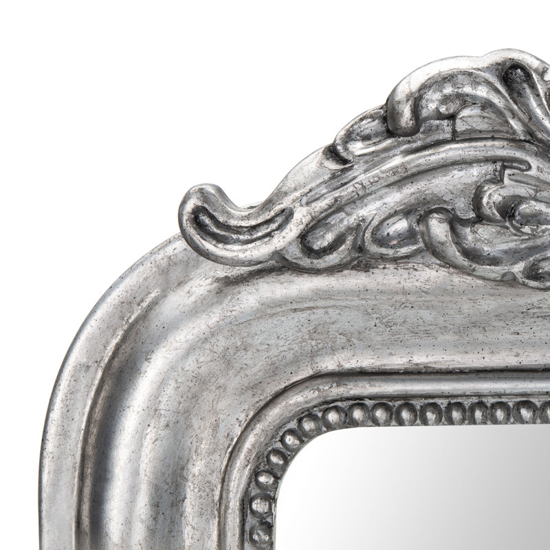 Alzubair Engineered Wood Arch Wall Mirror, Silver