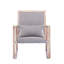 Chaise berçante en tissu et bois massif Fortezza avec coussin lombaire amovible-91886233