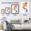 Japanese Koi Carp Fish Orange Watercolour Wall Art Print