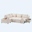 Canapé-lit modulaire en L 107 po avec repose-pieds escamotable et rangement