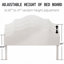 Lit plateforme tapissier avec tête de lit ajustable, rembourrage en tissu de lin-833238154
