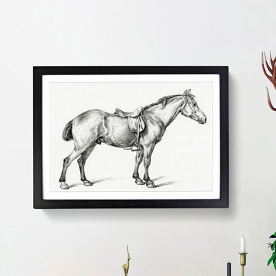 Horse with a Saddle by Jean Bernard - Framed Print