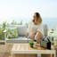 Causeuse d'extérieur blanche Audene