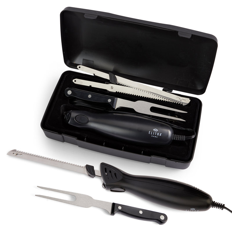 ELITRA HOME – Electric Knife Set – BlackSilver, Set of 5