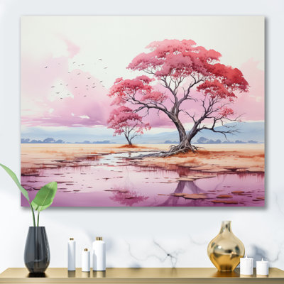 Rose, gris, paysage africain