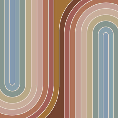 Gradient Curvature par Color Poems - impression sur toile tendue