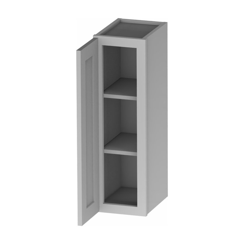 Kindwood Eco Shaker Ready-to-Assemble Wall Cabinet 30" Height, 1 Door, Gris, 9"