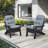 Outdoor 4'' Adirondack Chair Seat Cushion, Two-Piece Set-775036180