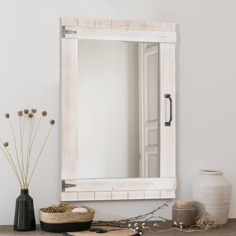 Décoration murale, miroir rectangulaire, décor rétro pour meuble-lavabo de chambre à coucher et de salle de bain, 32 po x 24 po
