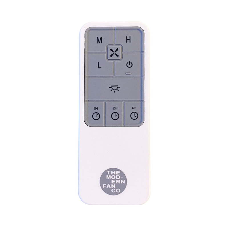 Torsion Downrod Ceiling Fan, White, Handheld Remote Control (2-wire), Gloss White
