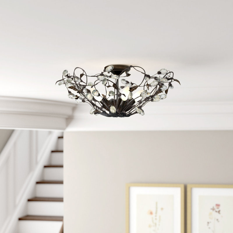 Ilia Semi Flush Mount, Architectural Bronze