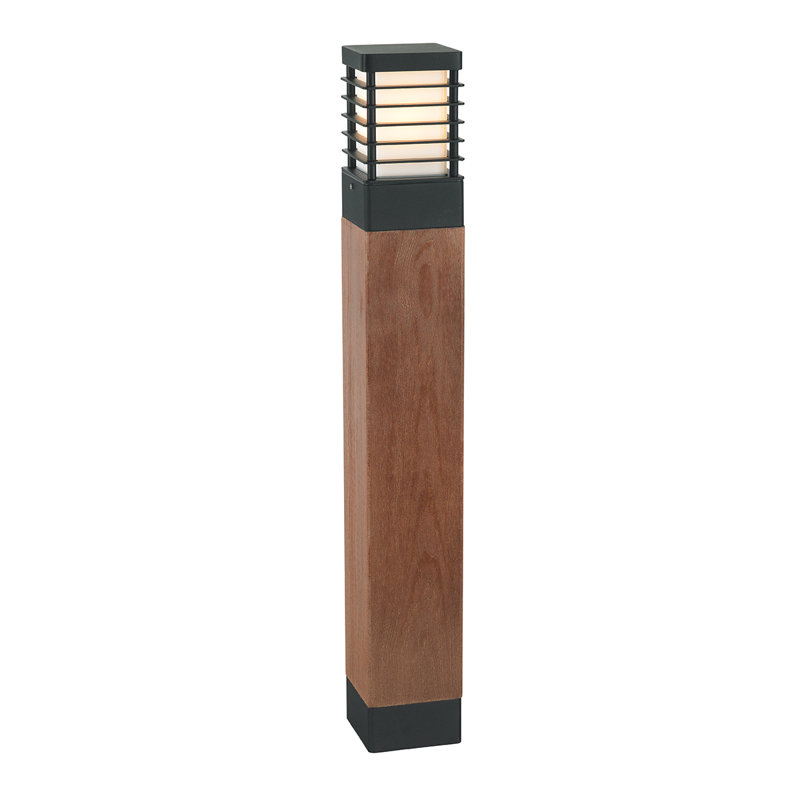 Halmstad Steel Bollard Light, Black, 49 cm H x 12 cm W