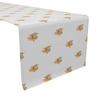 Table Runner, 100% Cotton, 16X72", Stilt Beach House