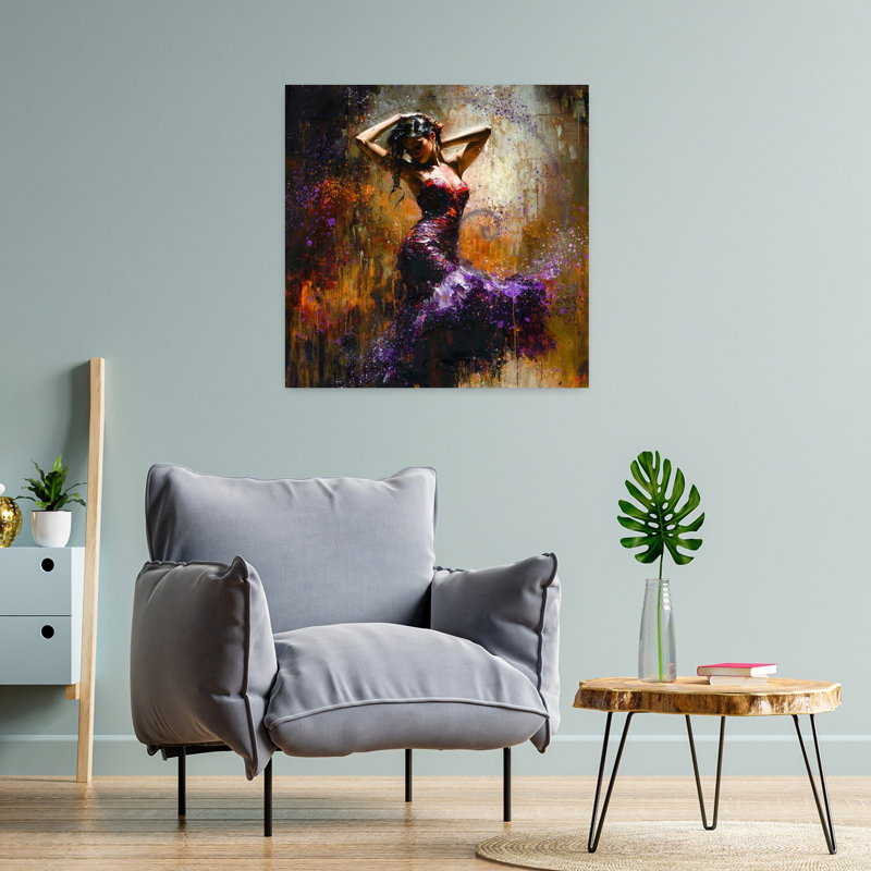 Fibonacci, art contemporain flamenco mauve III, H 24 po x l 24 po