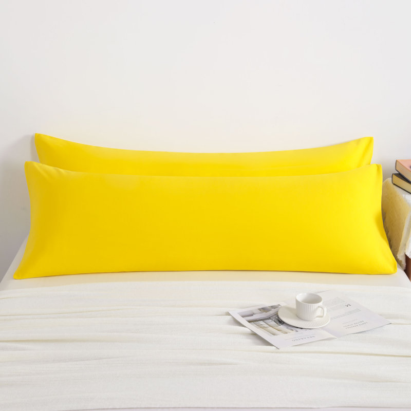 2PC Hypoallergenic Microfiber body pillowcase, Yellow